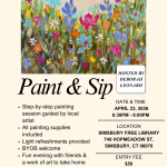 Beige Green Minimalist Painting Class Flyer