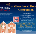 2026 Simsbury Celebrates Gingerbread House Flyer (Nov. 17th deadline)